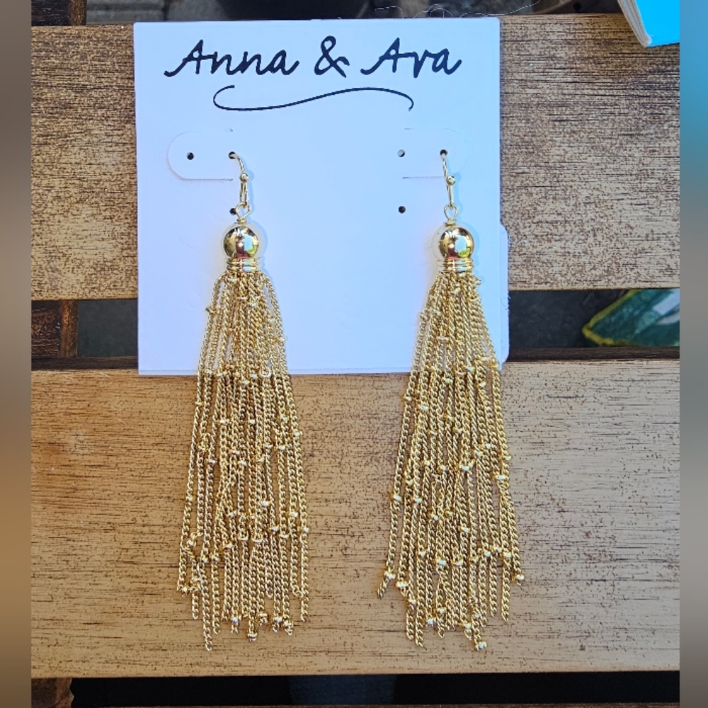Anna and Ava gold earrings